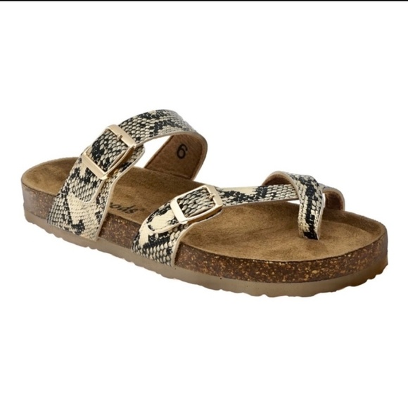 🆕️Cream Python Snakeskin Thong Birken Sandal 11 - Picture 8 of 8
